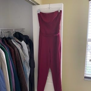 WHBM Red Staples Jumpsuit w/ belt - Size 10